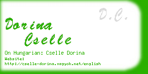 dorina cselle business card